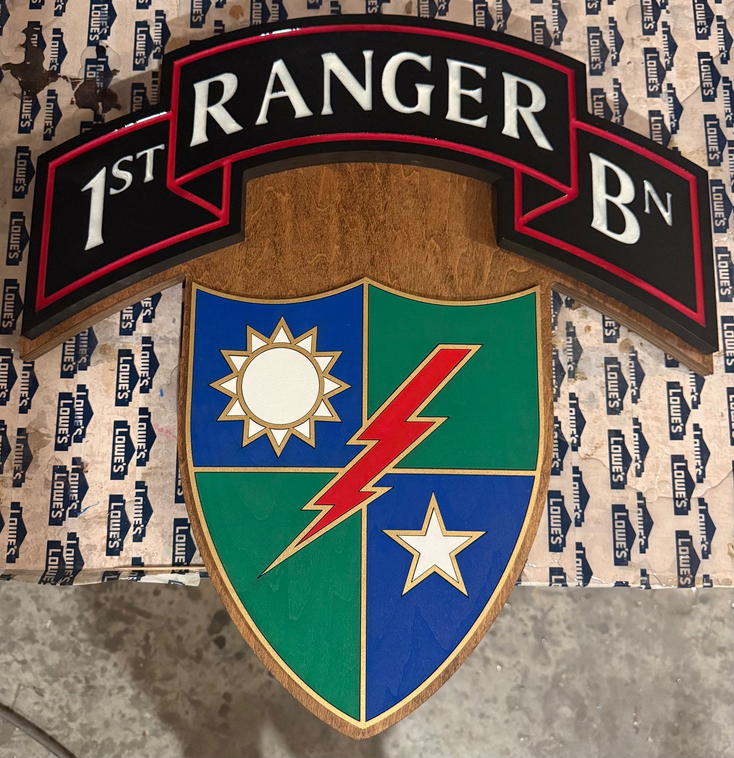75th Ranger Regiment Scroll with DUI and Skull for your beret